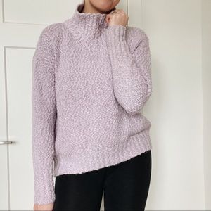 Cynthia Rowley Lavender Fuzzy Turtleneck Sweater